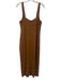 Good American Size 3 Brown Rayon Blend Sleeveless Solid Midi Dress Brown / 3