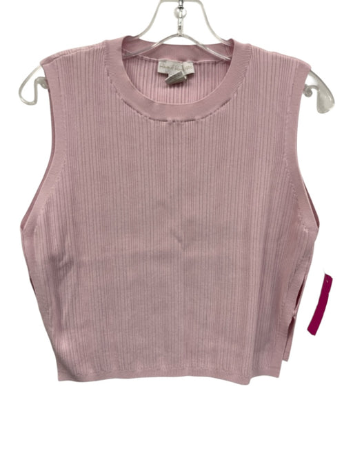 House of Harlow Size L Pink Viscose Blend Sleeveless Ribbed Top Pink / L