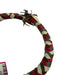 No Brand White, Red & Blue Leather Brass Choker Necklace White, Red & Blue