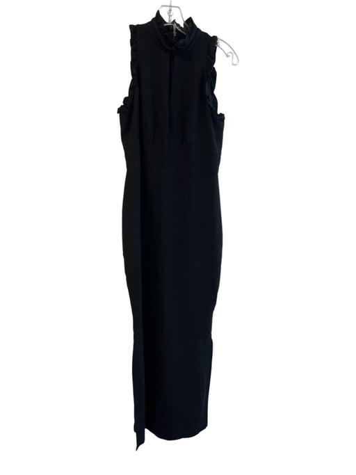 Shoshanna Midnight Size 2 Black No Fabric Tag Halter Neck Sleeveless Maxi Dress Black / 2