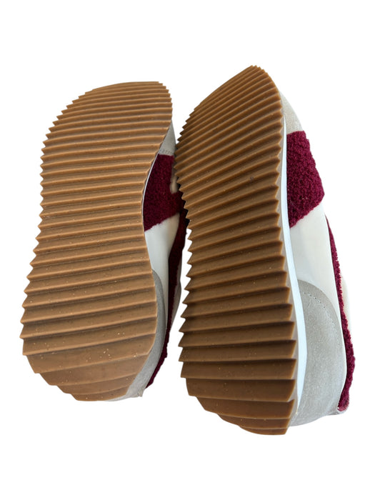 Rag & Bone Shoe Size 41 Cream & Maroon Leather Upper Suede lace up Sneaker Shoes Cream & Maroon / 41
