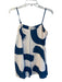Maeve Size XS Cream & Blue Viscose Spaghetti Strap Square Neck Lined Top Cream & Blue / XS