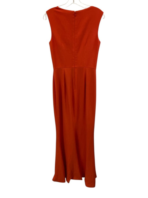 Dress the Population Size M Orange Polyester Blend Sleeveless Slit Gown Orange / M