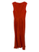 Dress the Population Size M Orange Polyester Blend Sleeveless Slit Gown Orange / M