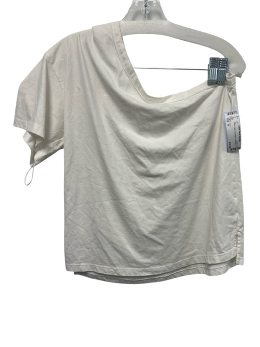 Pilcro Size M White Cotton One Sleeve Top White / M