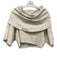 Planet by Lauren G Size S Cream Polyester Wide Sleeve Cropped Chimney Neck Top Cream / S