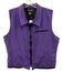 Halston Size L Purple & Black Silk Sleeveless Zip Up Zipper Pocket Collar Vest Purple & Black / L