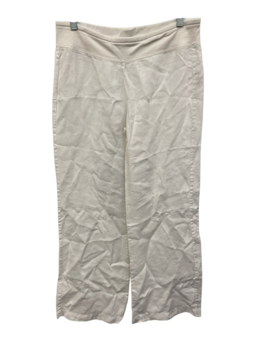 Saks Fifth Ave Size M White Linen cinch waist Wide Leg Pants White / M