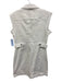 Habitual Size S White Denim Sleeveless Button Up & Collar Patch Pocket Dress White / S