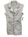 Habitual Size S White Denim Sleeveless Button Up & Collar Patch Pocket Dress White / S