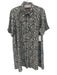 THML Size S Cream White & Black Rayon Blend Short Sleeve Abstract Print Dress Cream White & Black / S