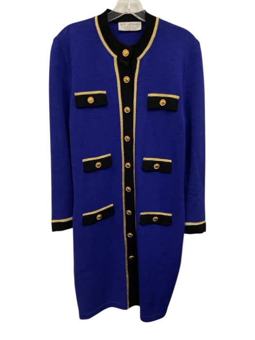 St. John Collection Size Est M Purple Blue & Black Missing Fabric Tag Sweater Purple Blue & Black / Est M