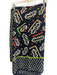 Anne Klein II Midnight Blue, Beige & Multi No Fabric Tag Silk Feel Printed scarf Midnight Blue, Beige & Multi