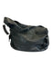 B Makowsky Black Leather Stitch Detail Magnetic Snap Closure Shoulder Bag Black