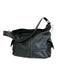 B Makowsky Black Leather Stitch Detail Magnetic Snap Closure Shoulder Bag Black