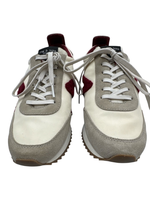 Rag & Bone Shoe Size 41 Cream, Beige & Red Leather & Textile Upper Sneakers Cream, Beige & Red / 41