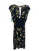 Reformation Size 6 Black, Yellow, Green Viscose Sleeveless Floral Print Dress Black, Yellow, Green / 6