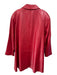 Hamilton Manor Size M Lipstick Red Leather Solid Collared Trench Coat Lipstick Red / M