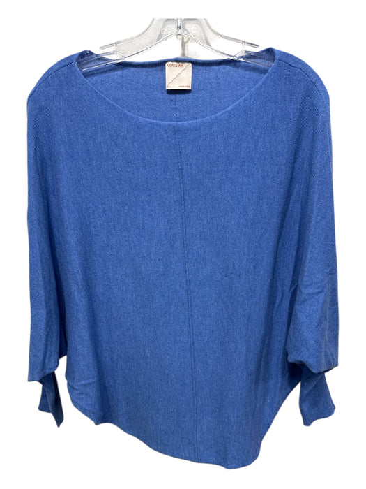 Kerisma Size S/M Blue Cashmere Blend Rolled Edges Dolman sleeve Sweater Blue / S/M