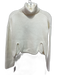 Atoir Size 4 Cream White Cotton & Wool Blend Ribbed Knit Turtleneck Sweater Cream White / 4