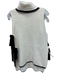 Intermix Size P Cream & Black Wool & Cashmere Ribbed Knit Sleeveless Sweater Cream & Black / P