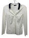 Peserico Size Est XS White & Navy Blue Missing Fabric Tag Long Sleeve Top White & Navy Blue / Est XS