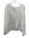 CP Shades Size S White Linen Long Sleeve V Neck Top White / S