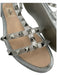 Valentino Shoe Size 37 Silver Rubber Studded Gladiator Open Toe Glitter Sandals Silver / 37