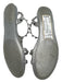 Valentino Shoe Size 37 Silver Rubber Studded Gladiator Open Toe Glitter Sandals Silver / 37