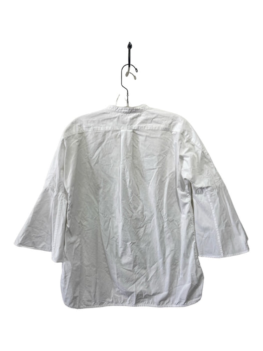 Ann Mashburn Size S White Cotton V Neck 3/4 Sleeve Top White / S