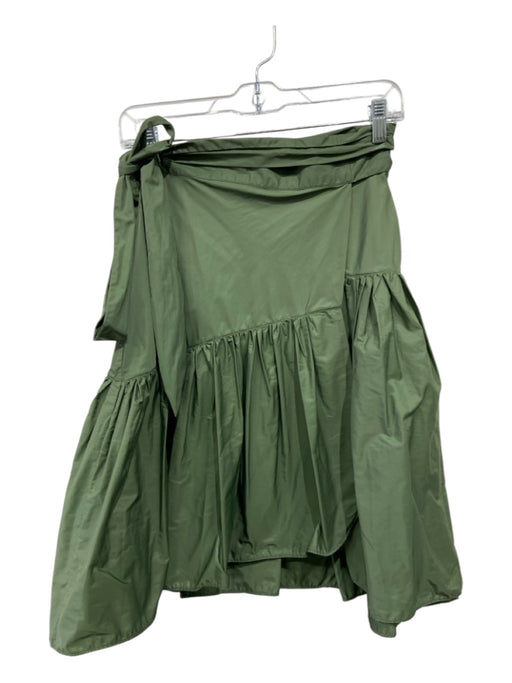 Ann Mashburn Size XS Green Polyamide Wrap Satin Skirt Green / XS