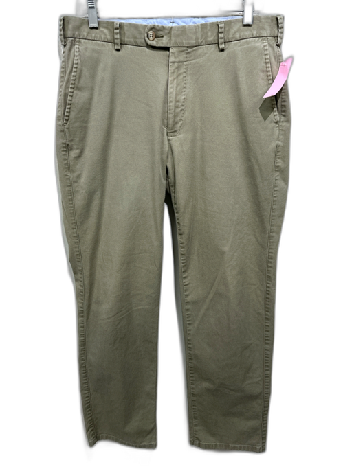 Peter Millar Size 33 Khaki Pima Cotton Solid Zip Fly Men's Pants Khaki / 33