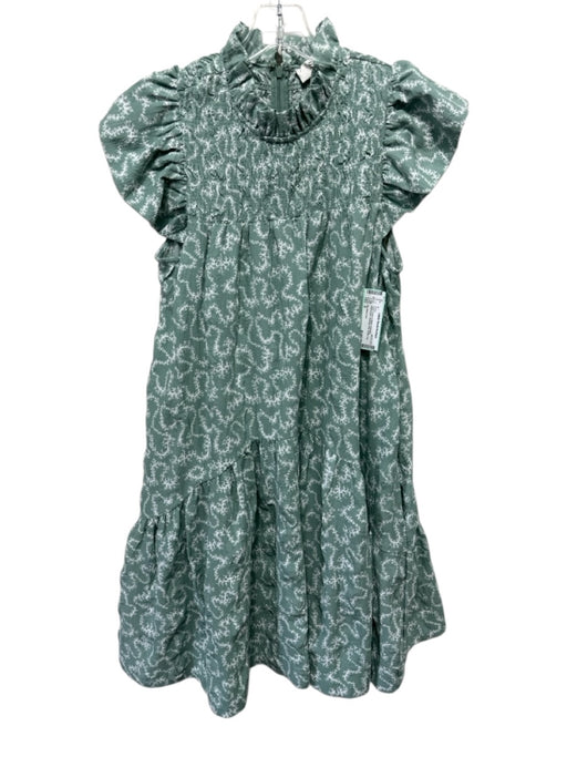 Sea New York Size S Sage Green & White Polyester Seersucker Abstract Print Dress Sage Green & White / S
