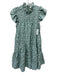 Sea New York Size S Sage Green & White Polyester Seersucker Abstract Print Dress Sage Green & White / S