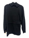 Varley Size S Black Viscose & Polyester Turtleneck Long Sleeve Side Slit Sweater Black / S