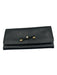 Prada Black Saffiano Leather Bow detail Stamped Logo Snap Button Wallets Black