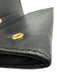 Prada Black Saffiano Leather Bow detail Stamped Logo Snap Button Wallets Black
