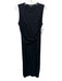 Theory Size M Black Ramie Waist Knot Midi Sleeveless Dress Black / M