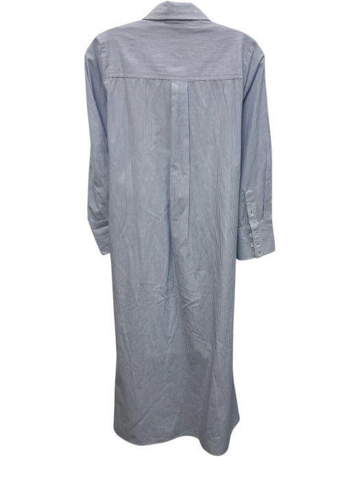 Sail To Sable Size XS Blue & White Cotton Slip Incld Long Sleeve Striped Dress Blue & White / XS