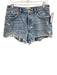 Agolde Size 28 Light Wash Cotton Denim Distressed Button Fly Cutoff Shorts Light Wash / 28