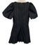 I.AM.GIA Size Est Small Dark Wash Cotton Blend Short Bubble Sleeve Pleated Dress Dark Wash / Est Small