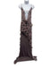 Jaded London Size 4 Purple & Brown Polyester High Neck Floral Open Back Dress Purple & Brown / 4