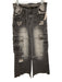 Jaded London Size 28 Gray Cotton Denim Low Rise Distressed Stars Cargo Jeans Gray / 28