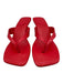 Gianni Bini Shoe Size 8 Red Square Toe Thong Kitten Heel Sandals Red / 8