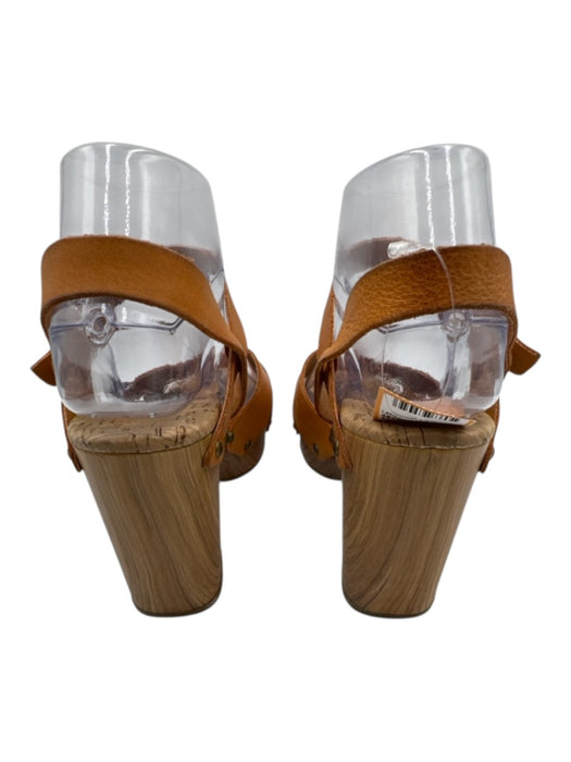 Kork-Ease Shoe Size 8 Tan Brown Leather Upper open toe Criss Cross Sandals Tan Brown / 8