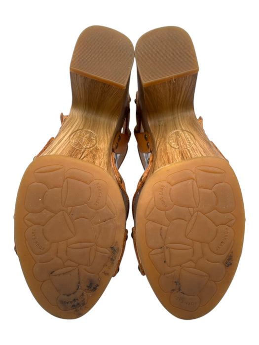 Kork-Ease Shoe Size 8 Tan Brown Leather Upper open toe Criss Cross Sandals Tan Brown / 8