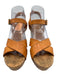 Kork-Ease Shoe Size 8 Tan Brown Leather Upper open toe Criss Cross Sandals Tan Brown / 8