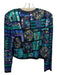 Lawrence Kagar Size PS Black, Blue & Purple Fully Sequined Open Front Jacket Black, Blue & Purple / PS