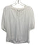 Vince Size S White Cotton Blend V Neck Puff Half Sleeve Top White / S