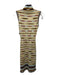 M Missoni Size 4 Yellow, Blue, Brown, Orange Wool Knit Abstract Stripe Dress Yellow, Blue, Brown, Orange / 4